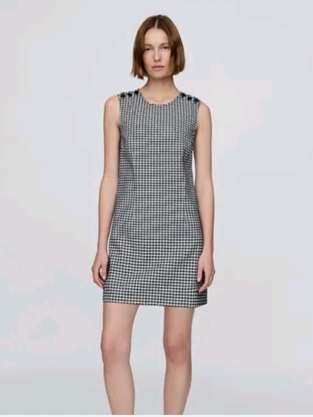 Gap x Doen Gingham Denim Mini Sailor Tank Dress